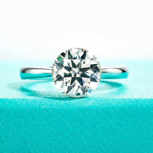 Luella 3 Carats Silver Platinum Plated Engagement Ring