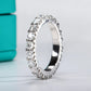 Susan 6.86 Carats Silver Platinum Plated + Wedding Band