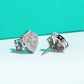 Sheldon 0.3 Carats Silver Shield Studs