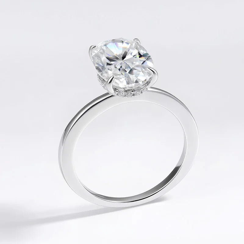 Cindy 4.5 Carats Moissanite 925 Sterling Silver Engagement Ring