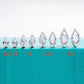 Cyra 0.5 to 3 Carats Silver Marquise Studs