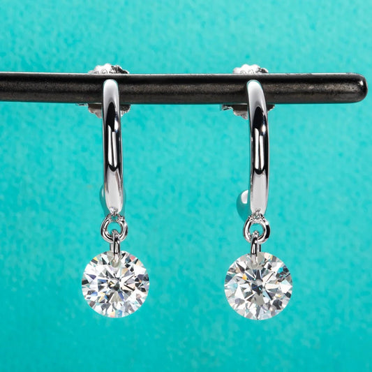 Diana 2 Carats Moissanite Earrings