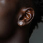 Sheldon 0.3 Carats Silver Shield Studs