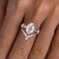 Elsa 4.04 Carats 18k Gold Plated + Wedding Band