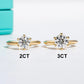 Kelly 2 or 3 Carats 18k Gold Plated Engagement Ring