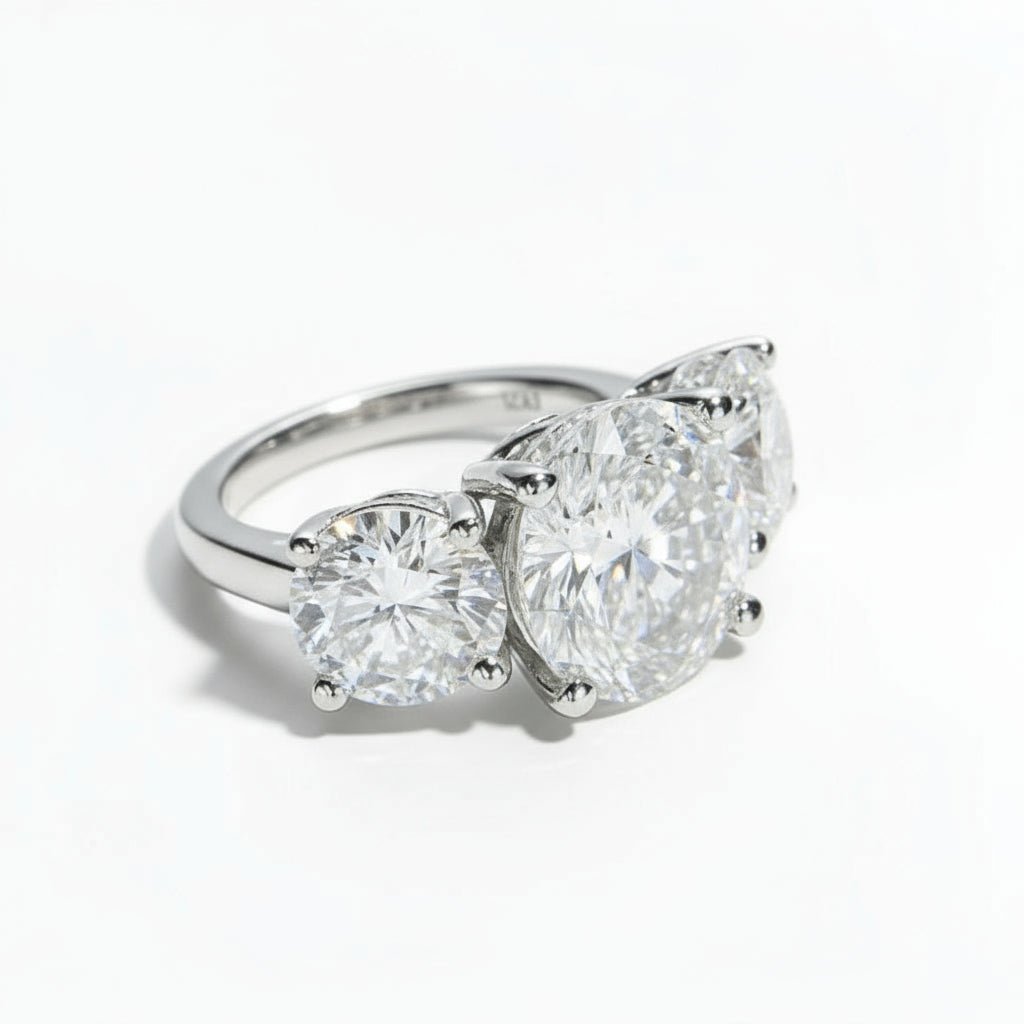 CHANGE CAD PRICING Shelley 11 Carats Solid Silver Platinum Plated Engagement Ring - Jessica Carlson