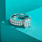 Mirelle 4.04 Carats Silver Platinum Plated + Wedding Band