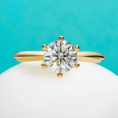 Kelly 2 or 3 Carats 18k Gold Plated Engagement Ring