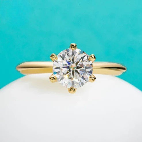 Kelly 2 or 3 Carats 18k Gold Plated Engagement Ring