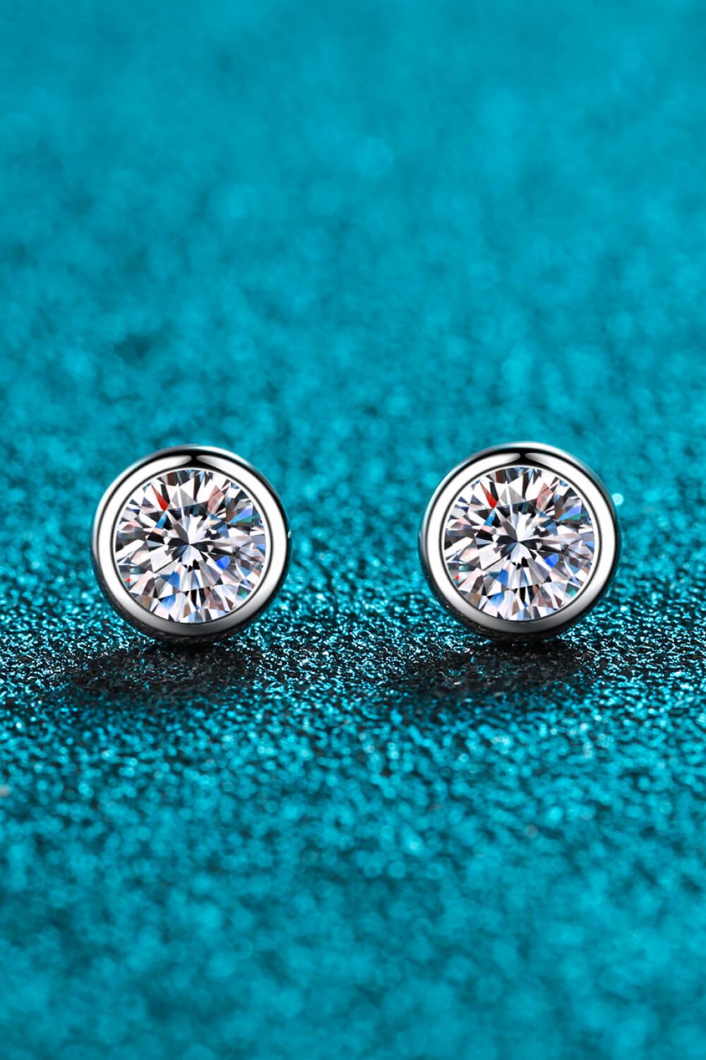 Moissanite Round-Shaped Stud Earrings - Jessica Carlson