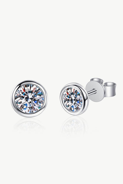 Moissanite Round-Shaped Stud Earrings - Jessica Carlson