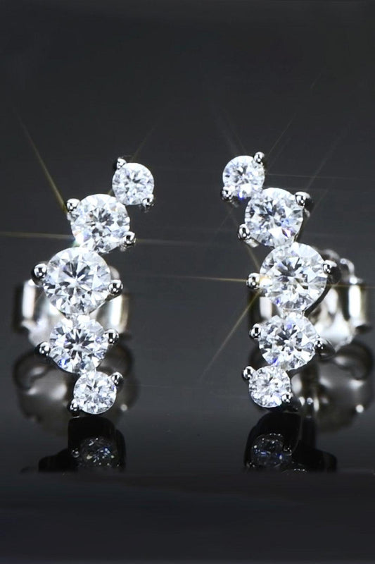 All You Need Moissanite Platinum-Plated Earrings - Jessica Carlson