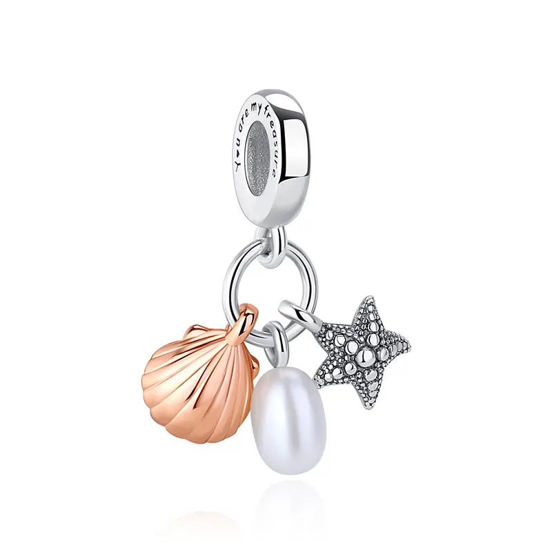 Pearl Shell Starfish Trio Charm - Jessica Carlson