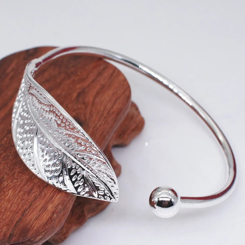 925 Sterling Silver Leaf Bracelet - Jessica Carlson